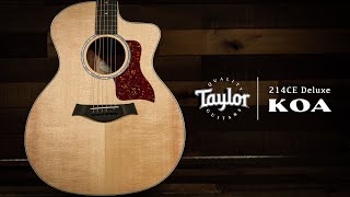 Video thumbnail for Sims Music - Taylor 214CE Deluxe Natural Sitka with Koa Back and Sides - Demo by Sims Music