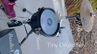 Video thumbnail for Meinl Tiny Drum Set | $1,000.00 Percussion Kit | Bass Box | Benny Greb 8” Crasher Hats by CAMI LOOPS