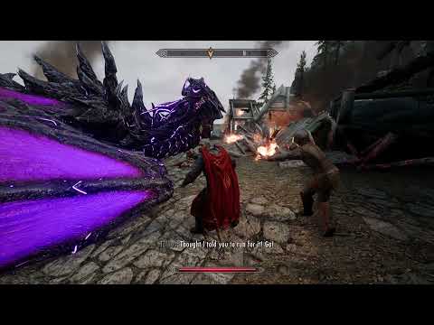 General Tullius & Ulfric Stormcloak at Helgen during Alduin's Return; The Difference of Leaders