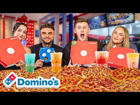 Last to STOP Eating DOMINOS Wins - Challenge