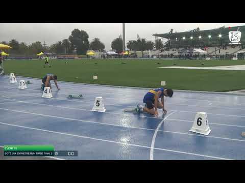 Boys U14 200m Timed Final 2: 2021 Commonwealth Bank State Track and Field Championships // LAVicTV