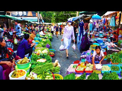 Food Rural TV,  Fresh Food Market in Phnom Penh - Fruit, Snacks, Fish, Meat, Egg & More