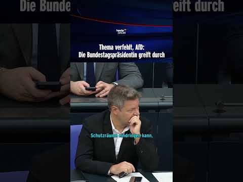 Thema verfehlt, AfD: Die Bundestagspräsidentin greift durch | heute-show #shorts