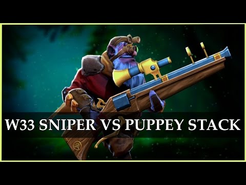 w33 Sniper vs Puppey, Misery & 1437 /w Voice Chat pub gameplay | Dota 2