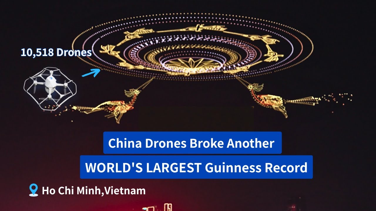 Chinese drones just staged history's BIGGEST synchronized flight in Vietnam! - YouTube