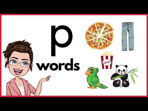 WORDS THAT START WITH LETTER Pp | 'p' Words | Phonics | Initial Sounds | LEARN LETTER Pp