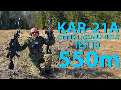 KAR-21 A Finnish assault rifle test to 550 meter.
