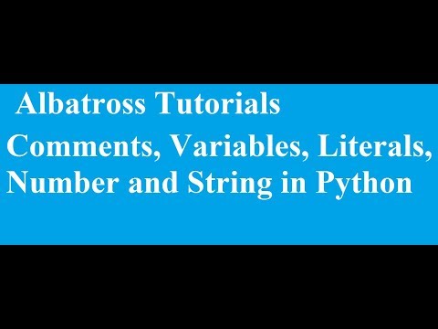 Comment Variables Literals Numbers And Strings In Python Python Tamil Tutorial