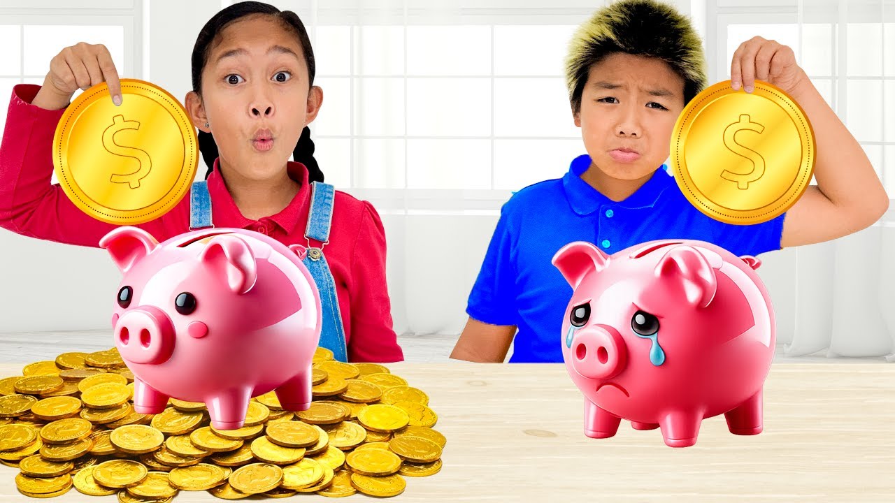 Eric Spends All His Money! Andrea Saves for School!