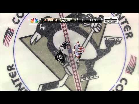 Tyler Kennedy goal Feb 20 2013 Philadelphia Flyers vs Pittsburgh Penguins NHL Hockey