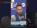 Steph Curry on BOUNCING back in Game 2 of the NBA Finals #shorts