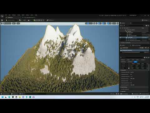 Unreal Engine 5.2 PCG Tutorial - Using a Height Filter to Place Trees on a Mountain