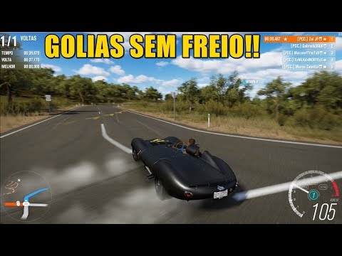 A PIOR GOLIAS SEM FREIO COM DANO SIMULAÇÃO 😈😡 JAGUAR D-TYPE - FORZA HORIZON 3 ONLINE