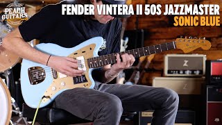 Video thumbnail for No Talking...Just Tones | Fender Vintera II 50s Jazzmaster | Rosewood - Sonic Blue by Peach Guitars