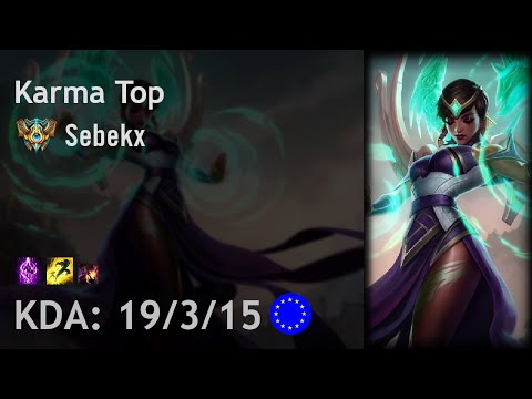 Karma Top vs Ekko - Sebekx - EUW Challenger Patch 6.17
