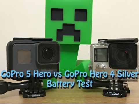 Gopro Hero 5 v Hero 4 Silver Battery Test