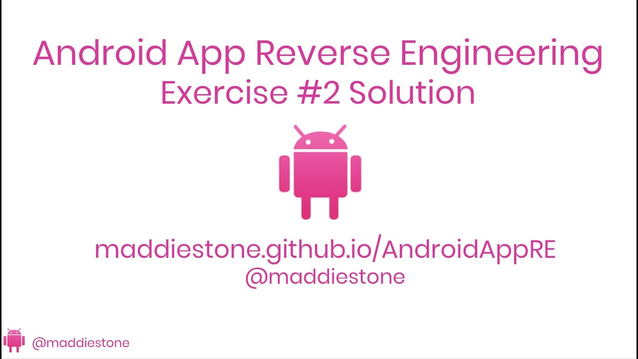 Android App Reverse Engineering - Exercise #2 Solution