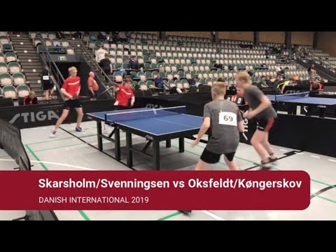Table tennis: Skarsholm/Svenningsen vs Oksfeldt/Køngerskov