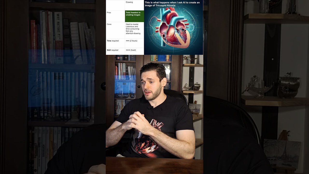 AI Shortcomings and Limitations in Medical Illustration - Tricuspid Valve