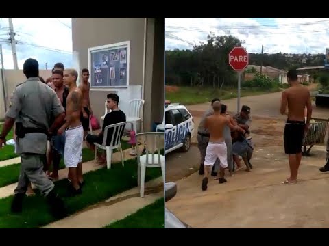 Pancadaria durante ocorrência da Polícia Militar no entorno de Brasília