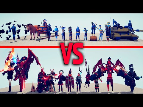 LEGACY TEAM vs EVIL TEAM - Totally Accurate Battle Simulator TABS