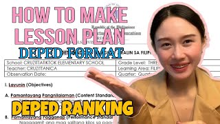 HOW TO MAKE LESSON PLAN | DEPED FORMAT | DEPED RANKING | NEW GUIDELINES | TEACHER APPLICANT | PPST