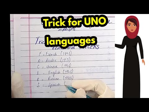 Trick for UNO languages Names || Official Languages of United Nations
