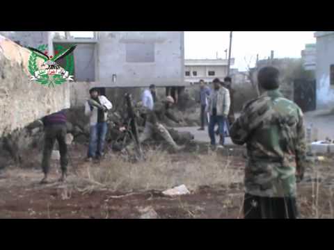 استهداف مقرات النظام في كتيبة جدية في ريف درعا بقذائف الهاون من قبل لواء أحرار إنخل