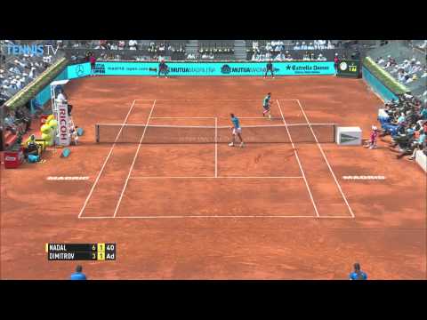 Горещото изпълнение на Григор Димитров срещу Рафаел Надал в Мадрид