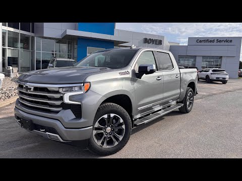 2026 Chevrolet Silverado 1500 Crew Cab Short Box 4-Wheel Drive High Country in Gray for sale at Boyer Chevrolet Lindsay Ltd. in Lindsay, ON