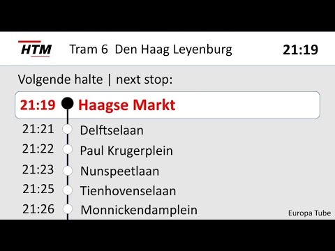 Tram 6 Leidschendam Noord - Den Haag Leyenburg | HTM Omroepen.