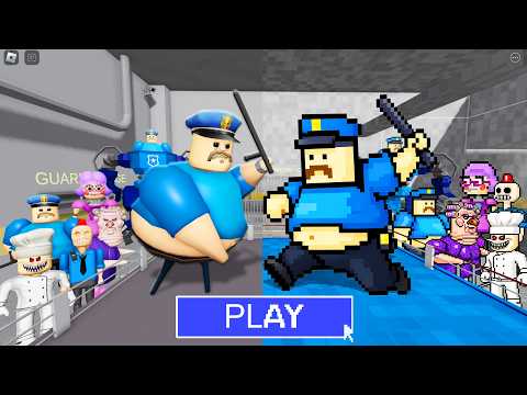 8-BIT BARRY Team Vs BARRY Team in BARRY'S PRISON RUN! New Scary Obby (#Roblox)