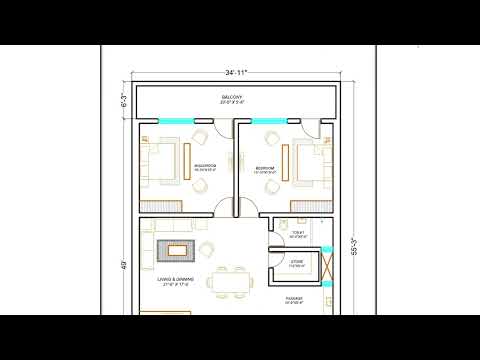 34x76 2D house plan with parking 5BHK jks architects #floorplan