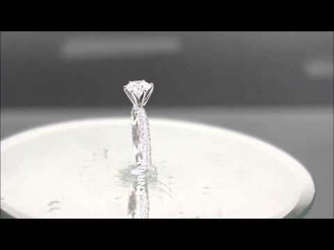 18k White Gold Round Cut Diamond Engagement Ring 2.05ctw H-SI1 EGL USA CERTIFIED - KNR INC - 766