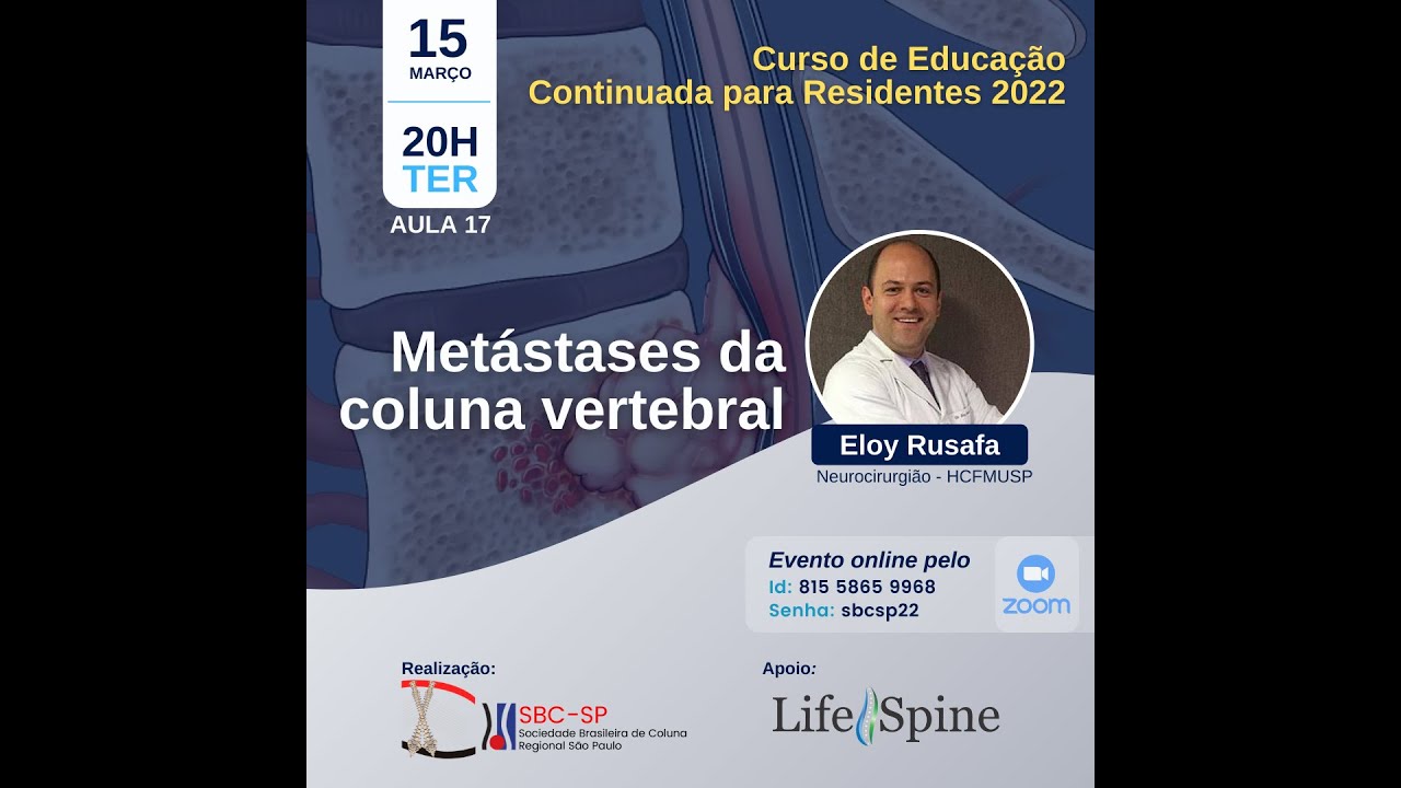Metástases da coluna vertebral, Dr. Eloy Rusafa