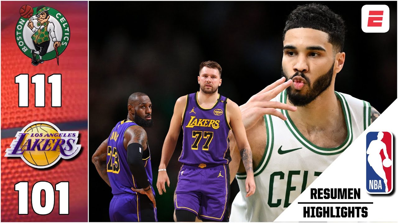 FINAL ADELANTADA. Jayson TATUM y CELTICS vencen a los LAKERS de LUKA DONCIC y LEBRON JAMES | NBA