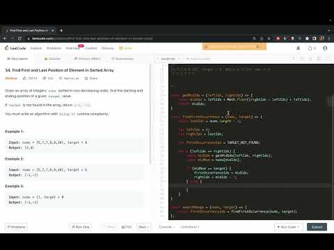 Find first and last position of element in sorted array - JavaScript
