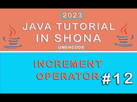 12 Java Tutorial In Shona Increment Operator