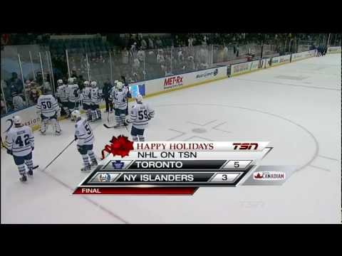 Lupul EN Goal - Leafs 5 vs Islanders 3 - Dec 23rd 2011 (HD)