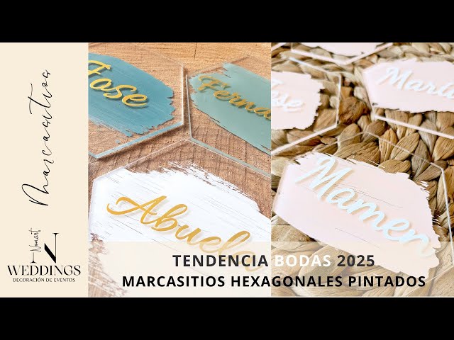 Vídeo relacionado con Marcasitios de madera con IMAN. Nombre marcasitios Personalizados. Pedido mínimo 5 Marcasitios con IMAN. Ideal bodas, comuniones, bautizos, cumpleaños, celebraciones