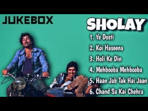 SHOLAY movie all songs || audio jukebox || Amitabh Bachchan, Dharmendr and Amjad Khan.