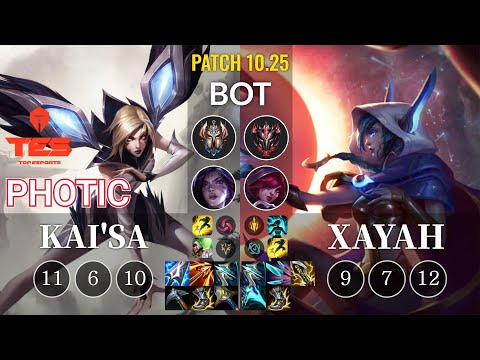 TES Photic Kai'Sa vs Xayah Bot - KR Patch 10.25