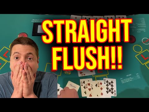 UNBELIEVABLE NATURAL STRAIGHT FLUSH!! PAI GOW POKER IN LAS VEGAS!! #poker