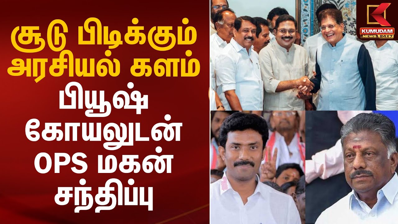 சூடு பிடிக்கும் அரசியல் களம்.. பியூஷ் கோயலுடன் OPS மகன் சந்திப்பு | Piyush Goyal | OPS Son