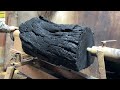 Amazing Craft Woodturning Products Recycling From A Burnt Wood To Stunning Design With Lathe
