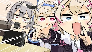 【手描き】モココの全力コールを味わう沙花叉クロヱ【沙花叉クロヱ/FuwawaAbyssgard/MococoAbyssgard/ホロライブ/切り抜き漫画】