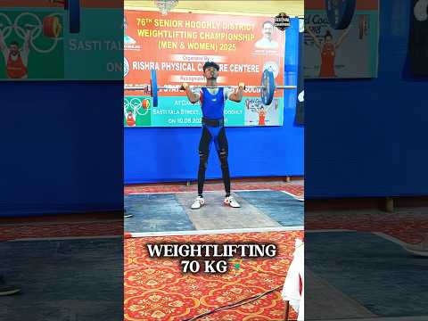Men Clean and Jerk 70 kg 🏋️ #shorts #weightlifting #sports #motivation #trending #viral
