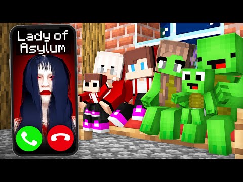 How LADY OF ASYLUM Called JJ and Mikey Family - in Minecraft Maizen!