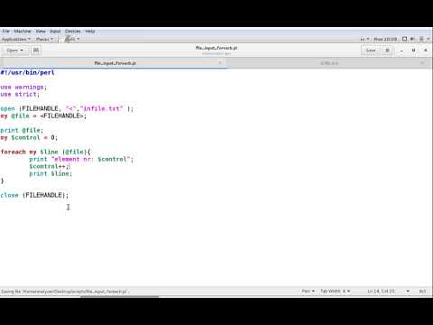 Perl3 - File IO and foreach