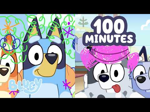 Faceytalk Fun! 🤠 🩷 | FULL EPISODE + OVER 1 HOUR Bluey Compilation 🌟 | Bluey